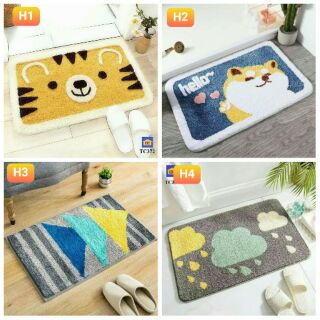 Thảm lau chân lông cừu 3D