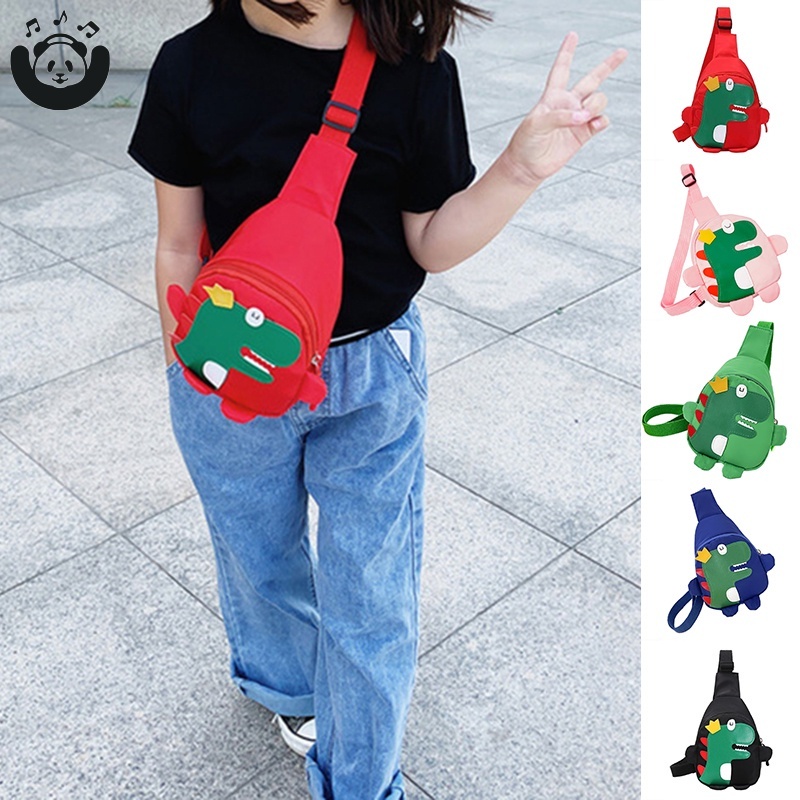 Túi đeo chéo hình khủng long đáng yêu nhiều màu tùy chọn cho bé