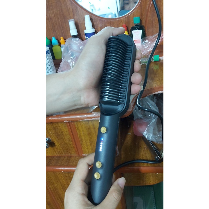 Lược Điện Chải Tóc Tạo Kiểu Chuyên Nghiệp, Lượt Điện Đa Năng - Kiêm Máy Uốn Duỗi Ép Tóc Tạo Kiểu Tùy Theo Sở Thích