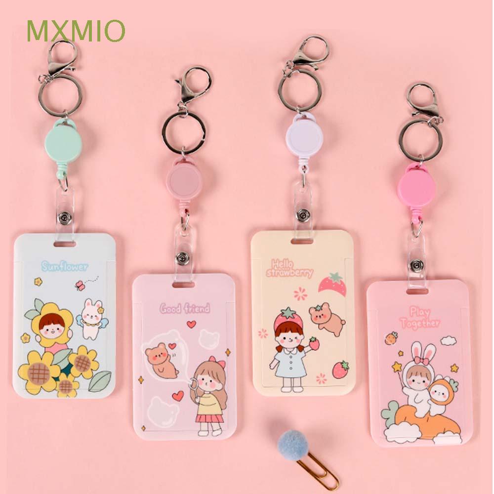 Bao đựng thẻ với móc khóa họa tiết hoạt hình đáng yêu tiện lợi cho học sinh / nhân viên văn phòng