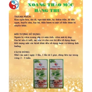 [CHẤM DỨT CƠN ĐAU XOANG CHỈ SAU 1 LIỆU TRÌNH] XOANG THẢO MỘC HẰNG THU