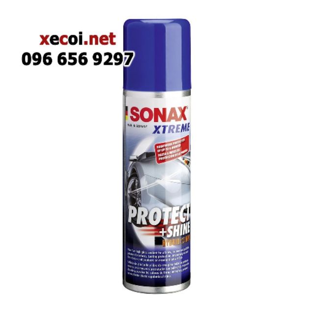 Nano polymer phủ bóng sơn, hiệu ứng lá sen chống bám nước Sonax xtreme Protect & Shine