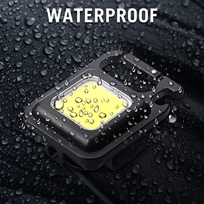 Đèn led mini COB 800 Lumens - Đèn pin móc khóa đa năng chống nước, sạc usb, bề mặt có nam châm, dễ dàng mang theo