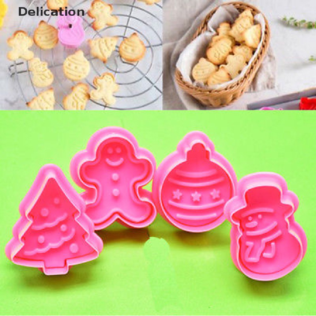 Bộ 4 Khuôn Cắt Bánh Quy Hình Giáng Sinh