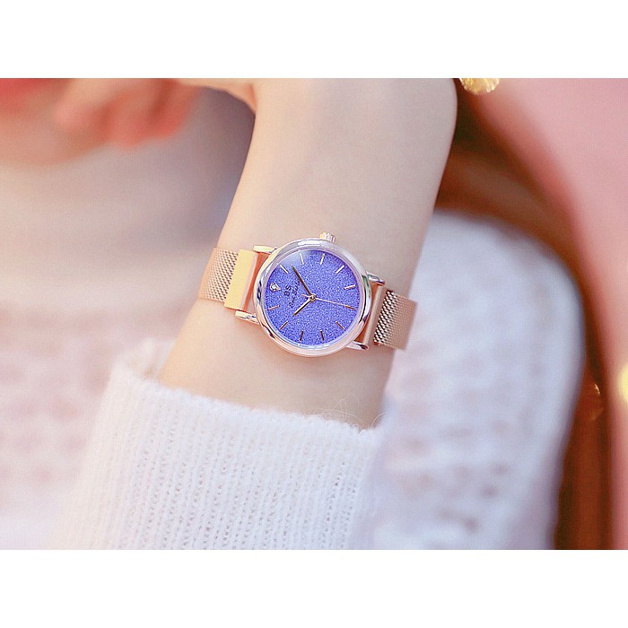 Đồng Hồ Nữ Bee Sister hàng chính hãng 1589 Dây Nam Châm Mặt Cát
