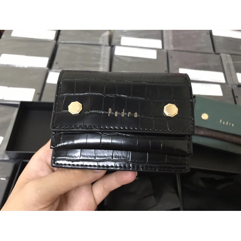 Ví nữ hai khuy vân da cá sấu Full Hộp Full tag đủ 3 màu | BigBuy360 - bigbuy360.vn