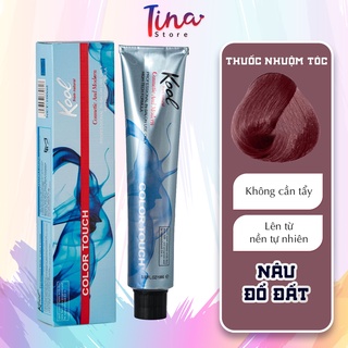 Thuốc Nhuộm Tóc KOOLPRO Màu NÂU ĐỎ ĐẤT Không Cần Tẩy Tuýp 100g - Tina Official Store - N035