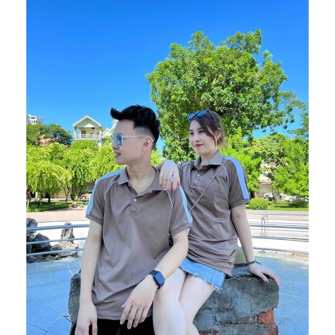 Áo Polo Đôi Nam Nữ Tay Ngắn Dáng Thể Thao(Hàng có Sẵn)
