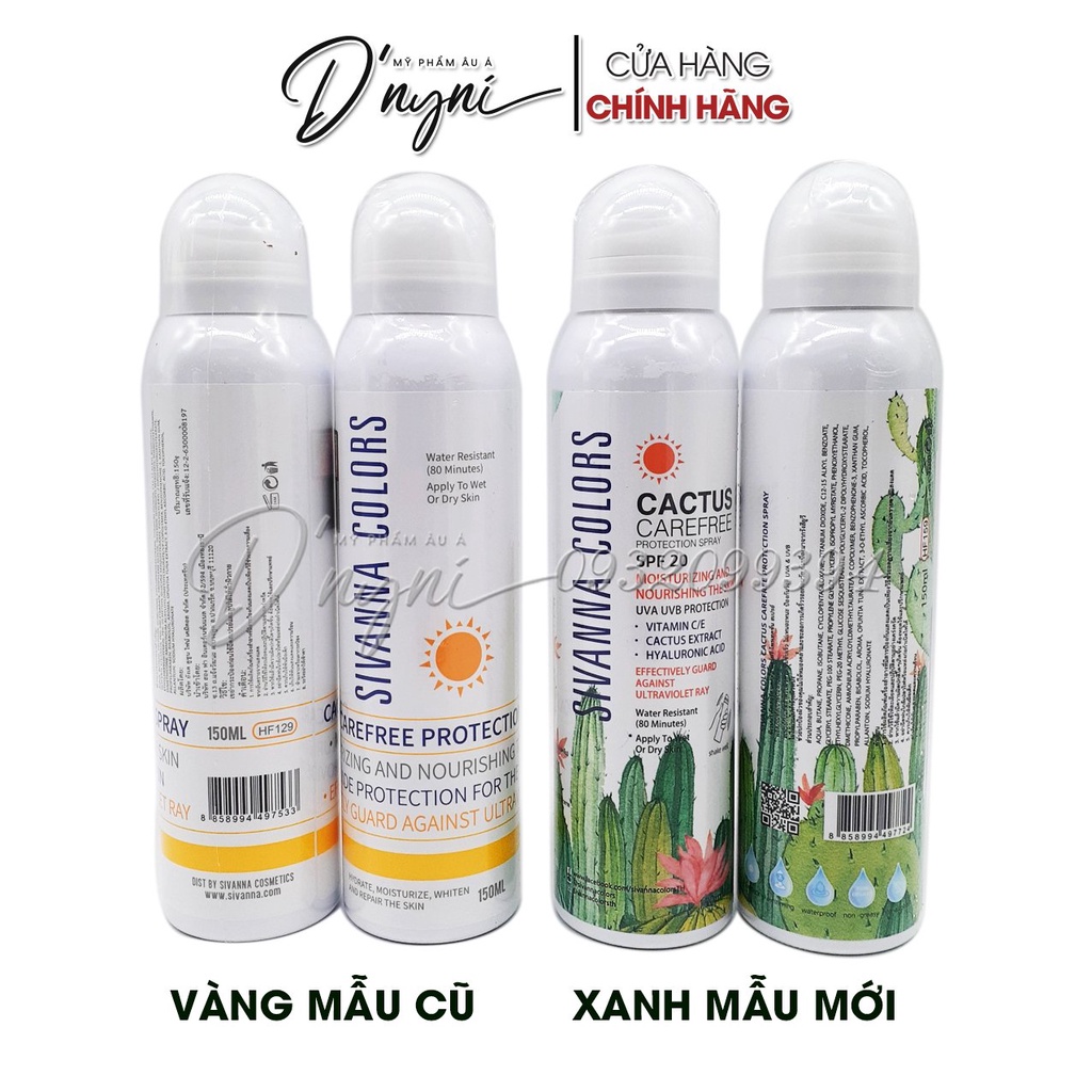 XỊT CHỐNG NẮNG SIVANNA THÁI MAKE UP BODY 150ML