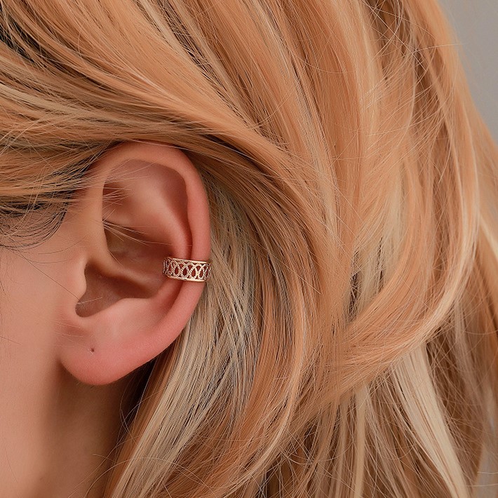 Khuyên Kẹp Vành Tai Không Cần Bấm Lỗ Phong Cách Retro