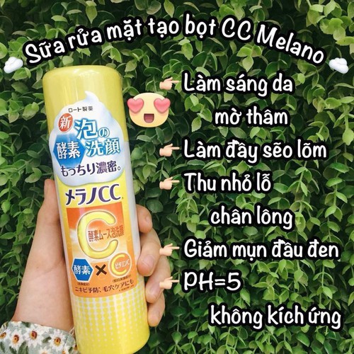 sữa rửa mặt CC MELANO