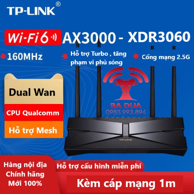 Bộ Phát Wifi Mesh Wifi 6 2.5G TP-Link XTR5460 XDR5460 AX5400 , XDR3060  XDR3010 AX3000 , XDR3230 AX3200 , WDR7651 AC1900