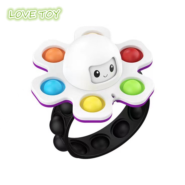 Nkodok Pop It Bạch Tuộc Vòng Tay Con Quay Đồ Chơi Di Động Nhiều Màu Sắc Giảm Căng Thẳng Cho Trẻ Em