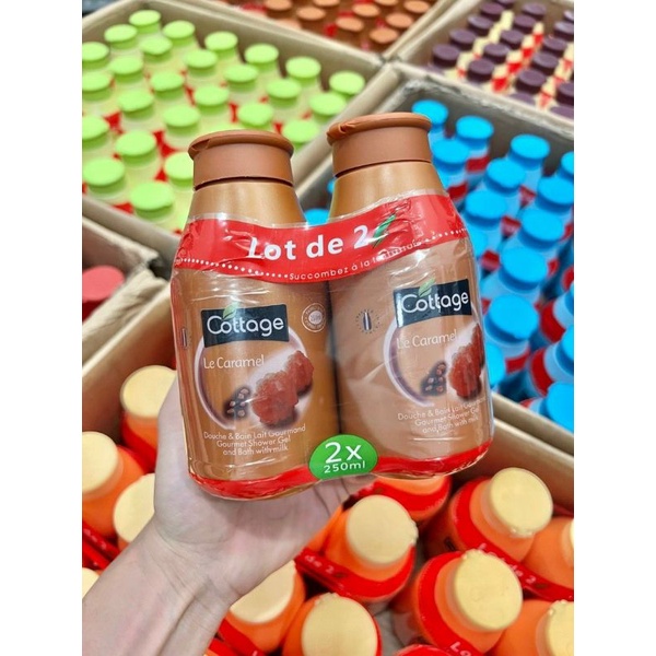 Bộ 2 Chai Sữa Tắm Cotttage Cao Cấp Pháp 250ml Lưu Mùi Thơm Lâu