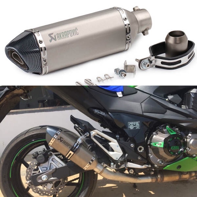 Pô Thể Thao Akrapovic Sơn Carbon tem khắc Laser