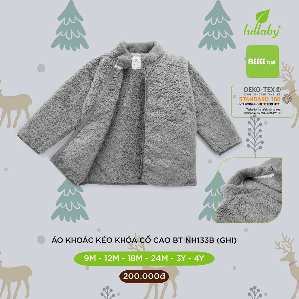 [Sale off] Áo khoác lông Lullaby cho bé trai, bé gái ( Ghi 3Y, vàng 12M)