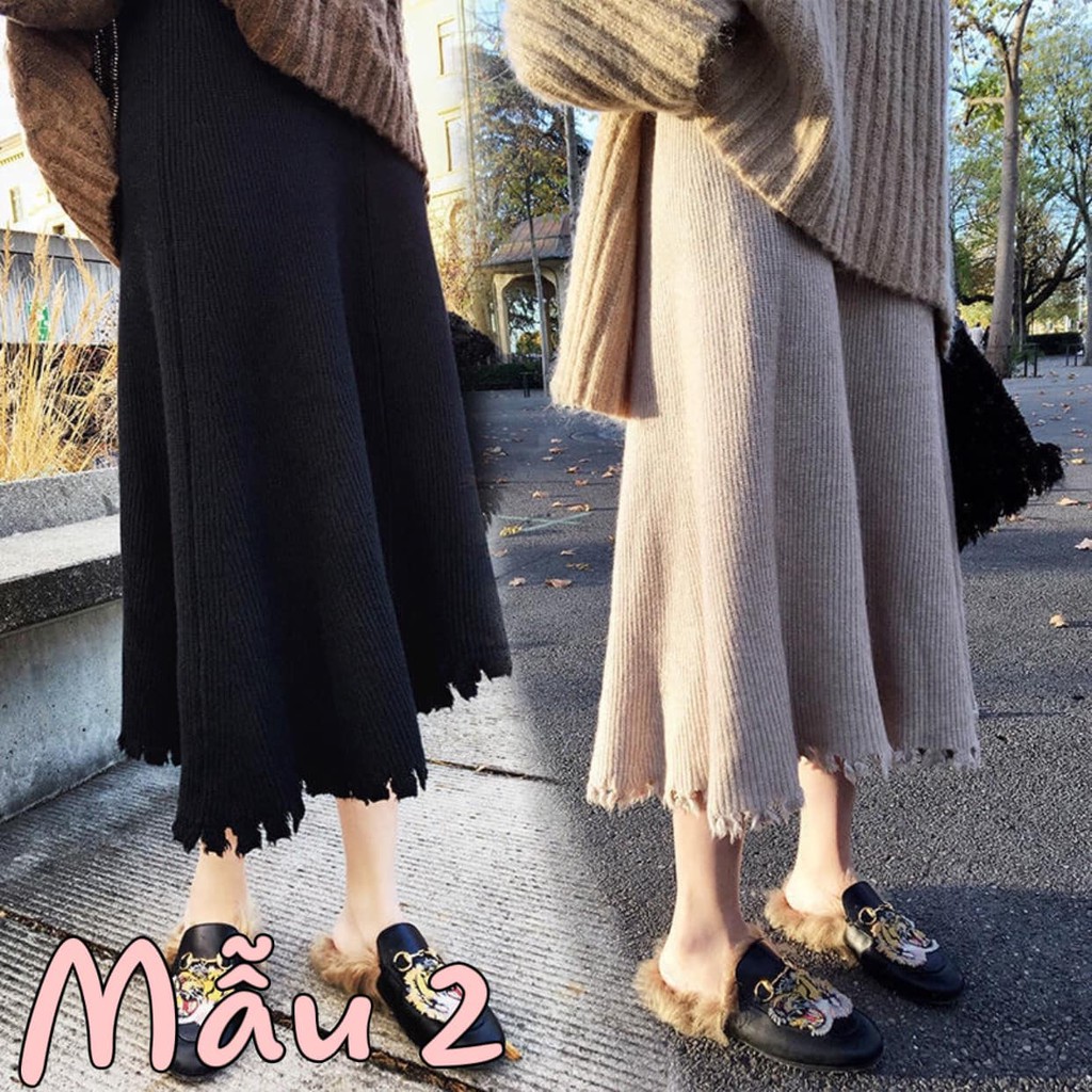 [Hàng quảng châu 100%] chân váy midi len,có ảnh thật. | BigBuy360 - bigbuy360.vn