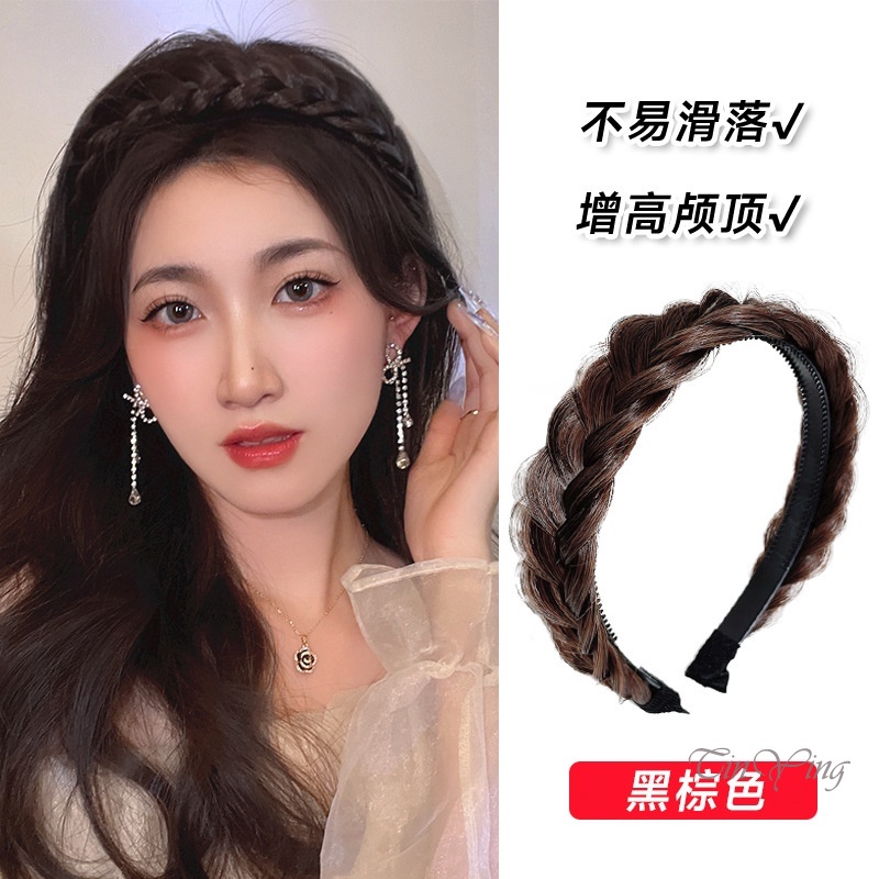 GETNOIVAS Băng Đô Nữ Kiểu Dây Bện Chống Trượt Dễ Thương