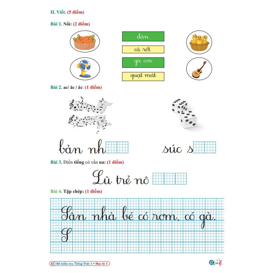 Sách - Đề Kiểm Tra Tiếng Việt 1  - Học Kì 1