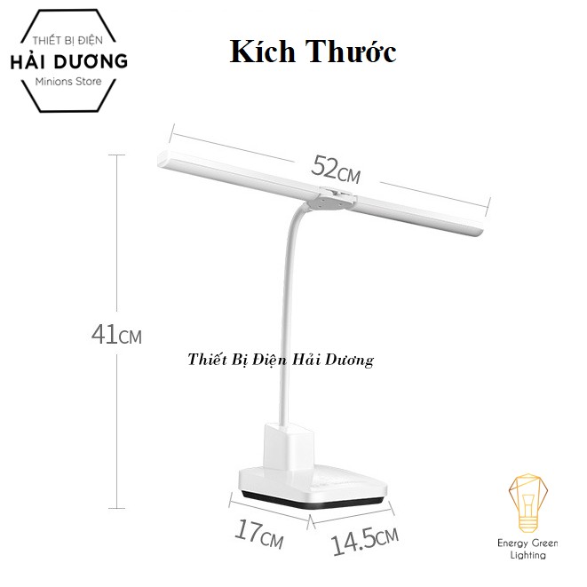 Đèn Bàn LED 2 Đầu Chiếu Sáng DB-1928 - 3 Chế Độ Ánh Sáng - Xoay 180 Độ Thay Đổi Góc Chiếu Sáng Linh Hoạt