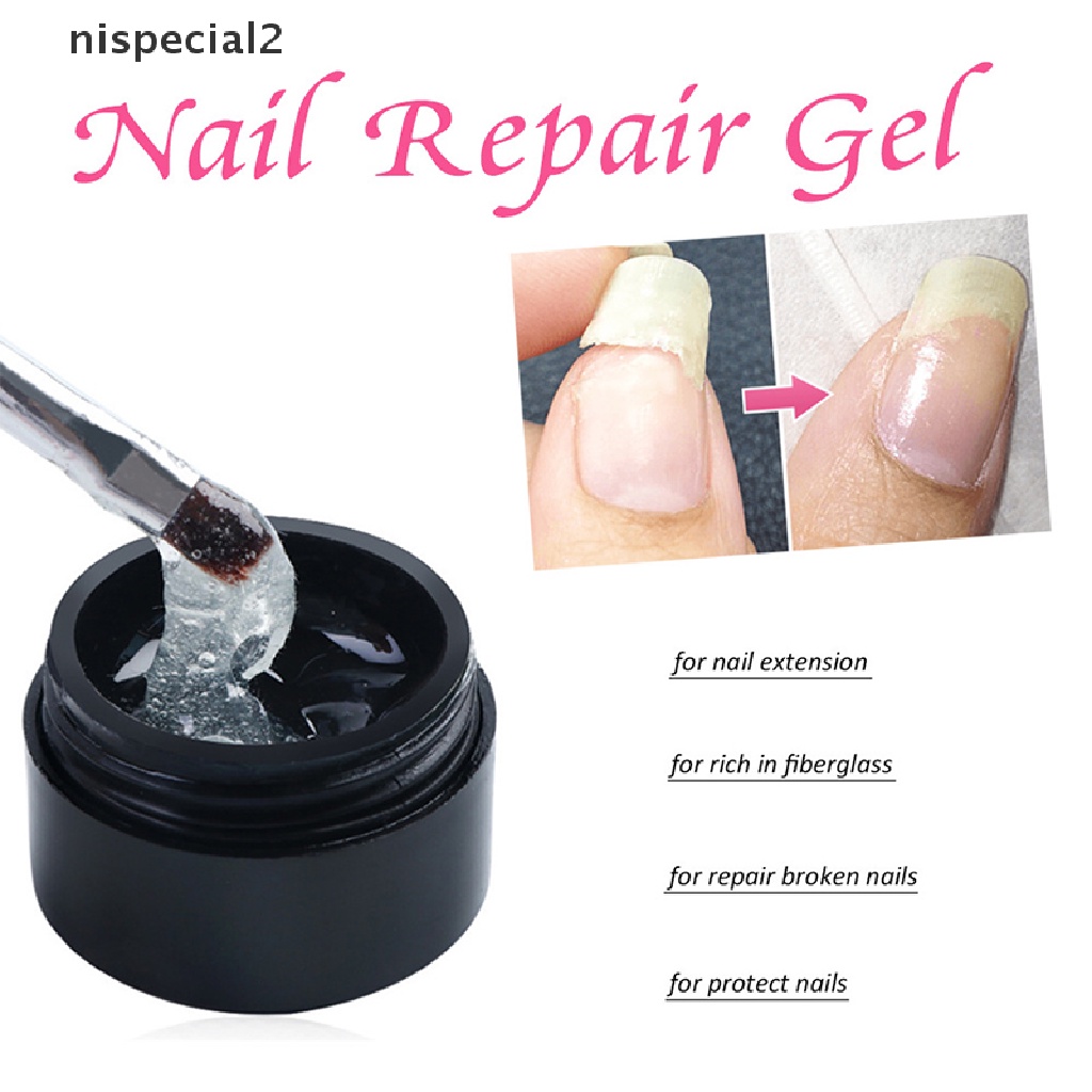[nispecial2] 20ml Cracked Nail Repair Gel Polish Fiberglass Extension Building UV Nail Gels [new]