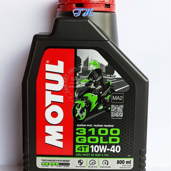 Nhớt xe số Motul 3100 Gold 10W40 0.8 lít hàng chính hãng