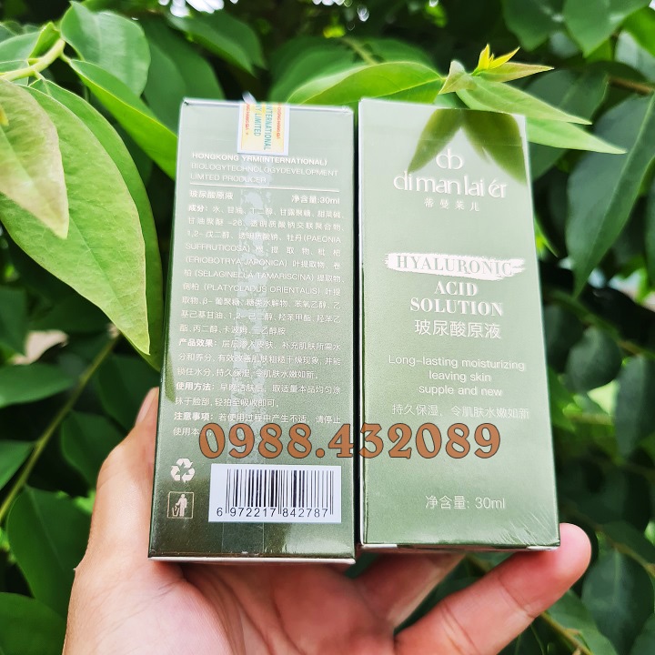 TINH DẦU PHỤC HỒI DA TAM BẢO SẮC HYALURONIC ACID SOLUTION DIMANLAIER
