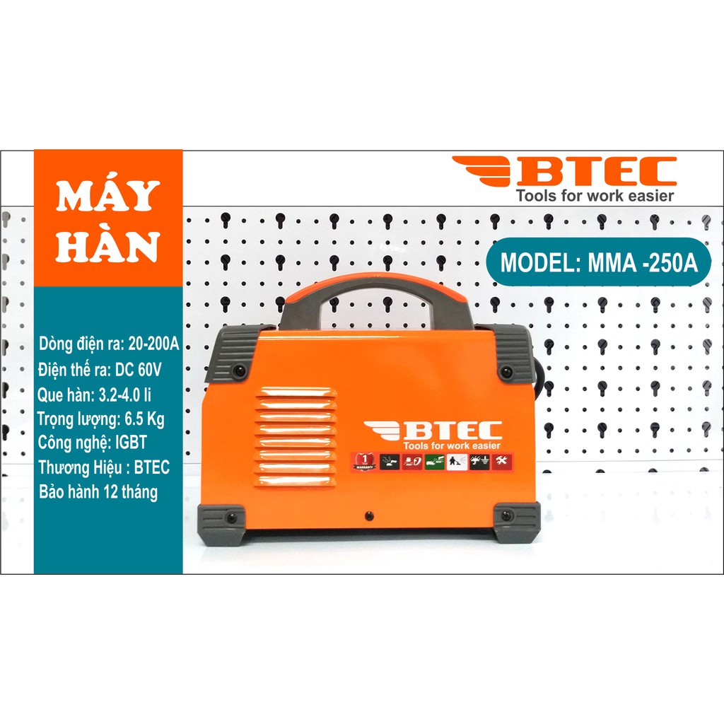 Máy hàn điện cơ- MÁY HÀN ĐIỆN TỬ BTEC MMA250A, CÔNG NGHỆ NHẬT BẢN, MỐI HÀN ĐẸP, ỔN ĐỊNH, SIÊU TIẾT KIỆM ĐIỆN NĂNG