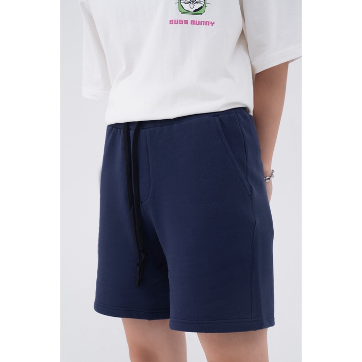 Quần Short BOO Unisex Dáng Rộng In Logo BOO Vải Nỉ Cao Cấp