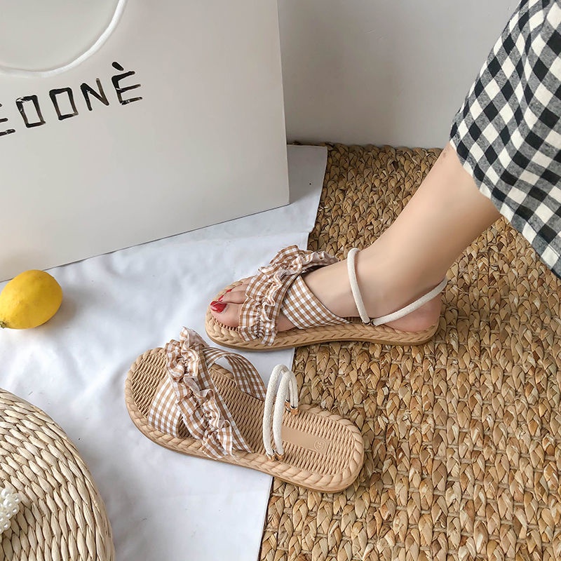 Jiashucheng Dép Sandal Thoải Mái Phong Cách Mới Mùa Hè Dễ Phối Đồ Cho Nữ