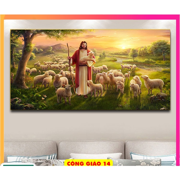 Tranh Công Giáo, Tranh tráng gương in UV 5D Joce.Decor No1, tranh treo tường Decor bền đẹp 40 năm không phai màu