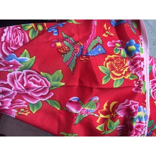 Vải con công đỏ trang trí ( khổ ngang 1,6m )