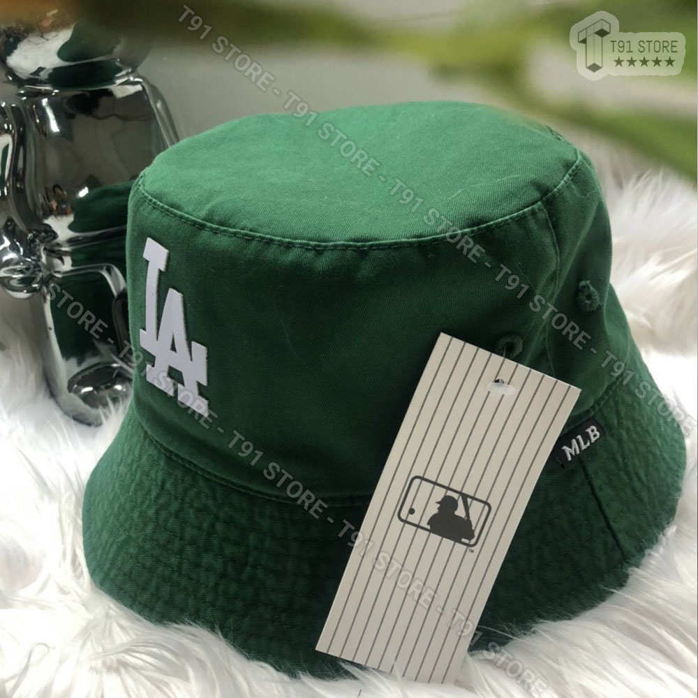 Nón vành L.A màu xanh HOTTREND - Mũ bo cụp màu sắc nổi bật, cá tính phù hợp cho cả nam và nữ dễ mix đồ