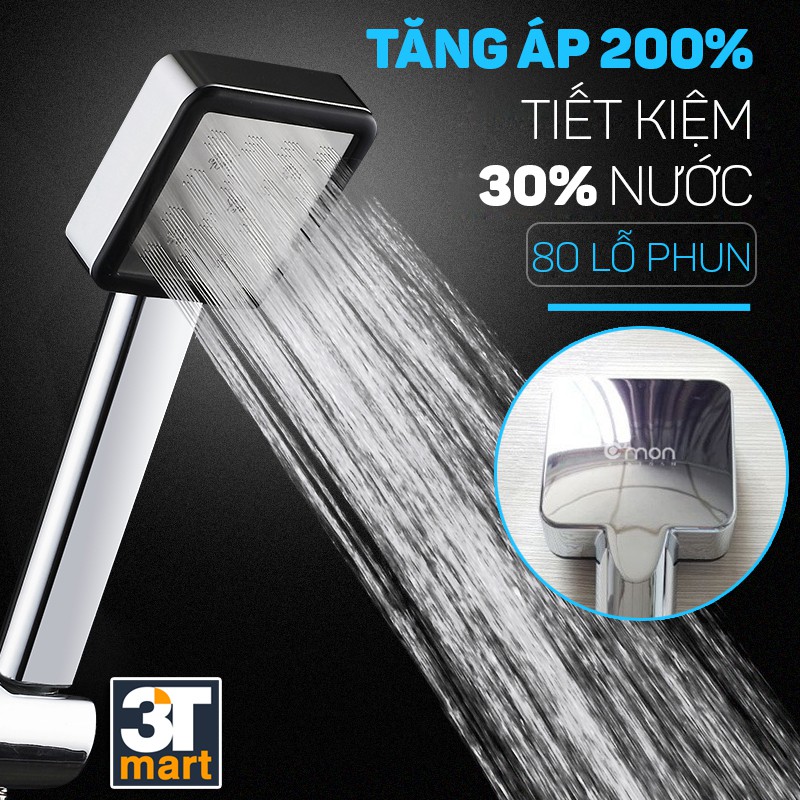 Bộ vòi sen tăng áp 200% C'mon TS-06 + dây sen + đế cài