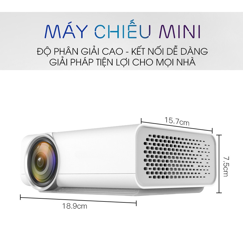 Máy chiếu mini ⚡️Freeship ⚡️ Máy chiếu yg530 Kết nối không dây với điện thoại hỗ trợ chuyển đổi đa ngôn ngữ