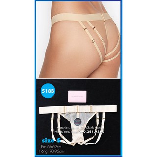 (Quần lót S) - Quần lót nude da, sexy phối dây lọt khe, gợi cảm, xịn sò (518), mông 93-95cm - Victoria's Secret USA