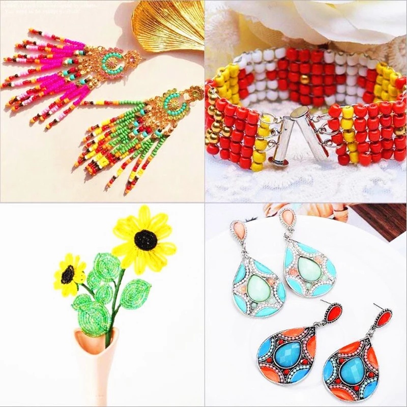Set 1000 Hạt Thủy Tinh Mini 2mm Nhiều Màu Dùng Làm Trang Sức/ Vòng Tay/ Vòng cổ DIY