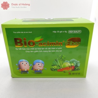Bio-acimin fiber men vi sinh hỗ trợ tiêu hóa - giảm táo bón cho trẻ hộp 30 gói