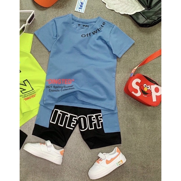 Bộ bé trai off white