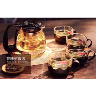 Bộ tách trà thuỷ tinh 5 món