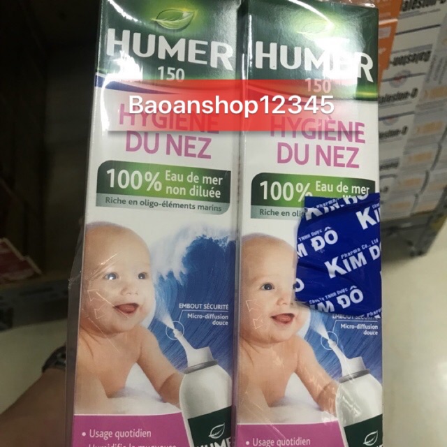 Dung dịch xịt vệ sinh mũi cho trẻ em dưới 15 tuổi Humer 150 Children (150ml)