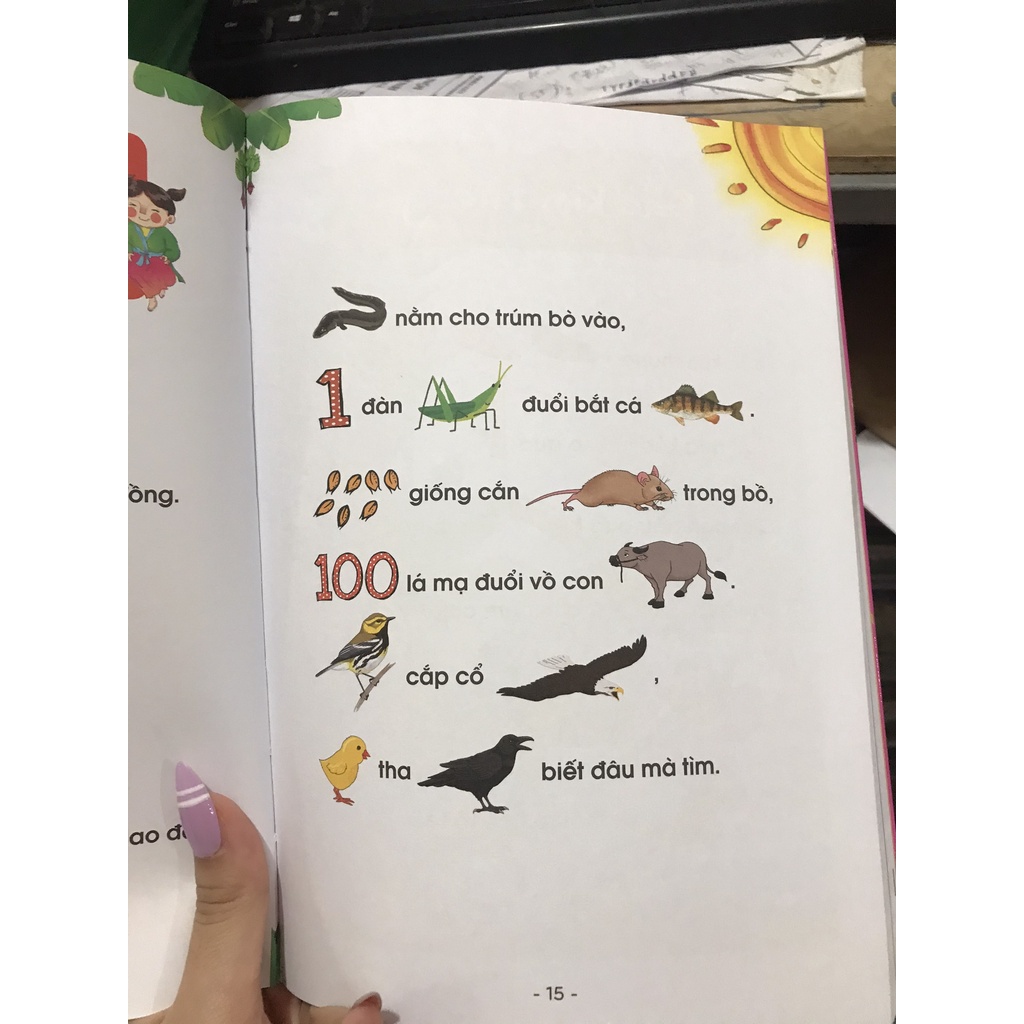 Sách Đồng dao tư duy hình ảnh cho bé tập nói tập đọc