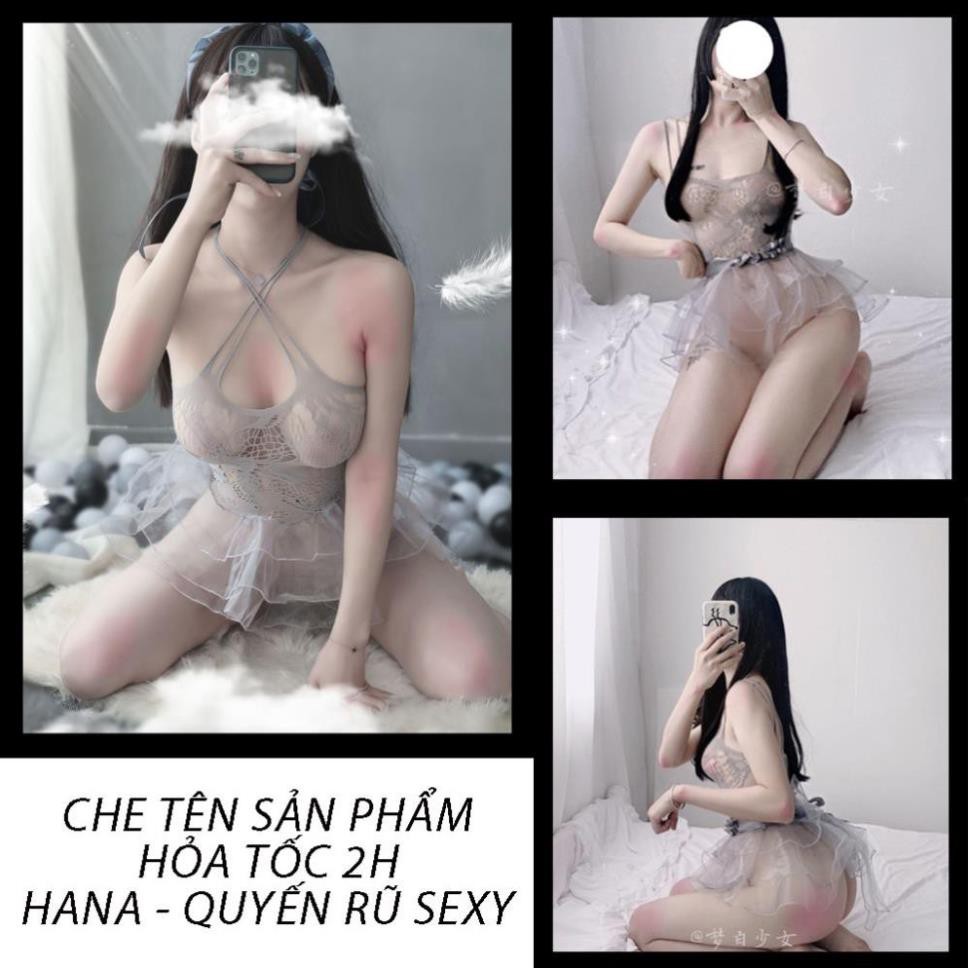 Váy ngủ - Đồ ngủ sexy ren siêu mỏng xuyên thấu gợi cảm quyến rũ VN406  ྇ ༔