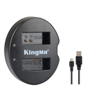Bộ 2 Pin KingMa LP E12 750 mAh chính hãng + dock sạc, dây sạc dùng cho canon EOS M ,M2 ,M10, M50 ,M100 ,100D......