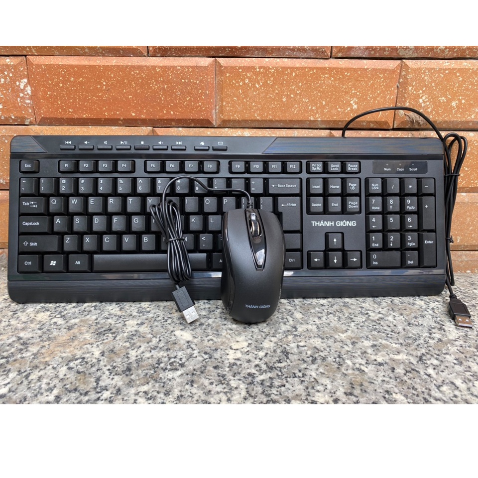 Combo Bàn Phím kèm chuột Thánh Gióng TG-KM2000 | Bộ bàn phím tính máy văn phòng bền, đẹp | Bảo hành 12 tháng