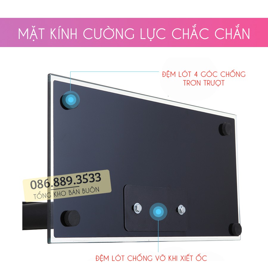 Chân đế tivi đa năng mặt kính cường lực 32 - 55 inch Chân tivi để bàn siêu đẹp và chắc chắn - Model DZ55