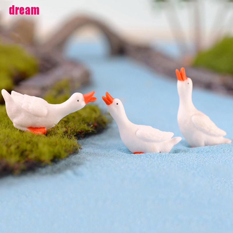 Mô Hình Ngỗng Mini Trang Trí Sân Vườn