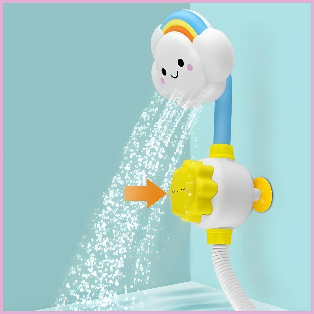 Đồ Chơi Vòi Sen Phun Nước Hình Đám Mây Cầu Vồng Dễ Thương Cho Bé 12 Tháng Tuổi