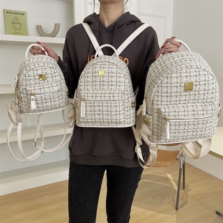 [HÀNG CHUẨN] Balo mini Nữ Thời Trang Cao Cấp VINTAGE Đi Học Giá Rẻ Balo vải kẻ caro phong cách hàn quốc
