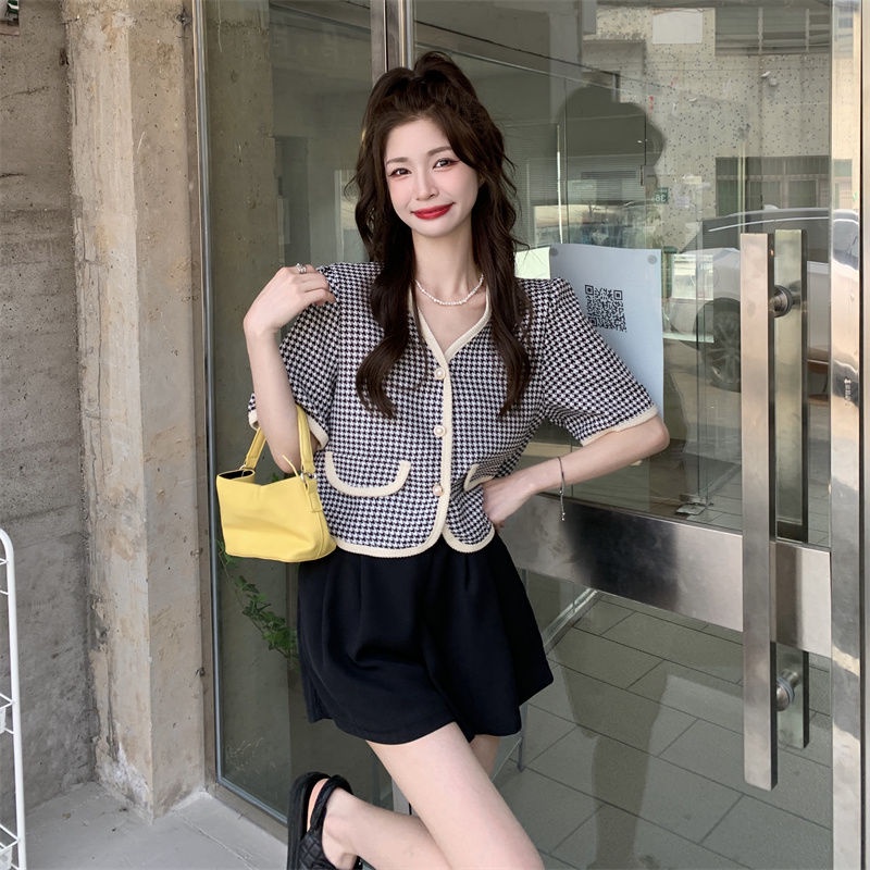 Áo Sơ Mi Ngắn Tay Cổ Chữ V Thiết Kế Mới Thời Trang Mùa Hè Theo Phong Cách Pháp Cho Nữ  tao bao